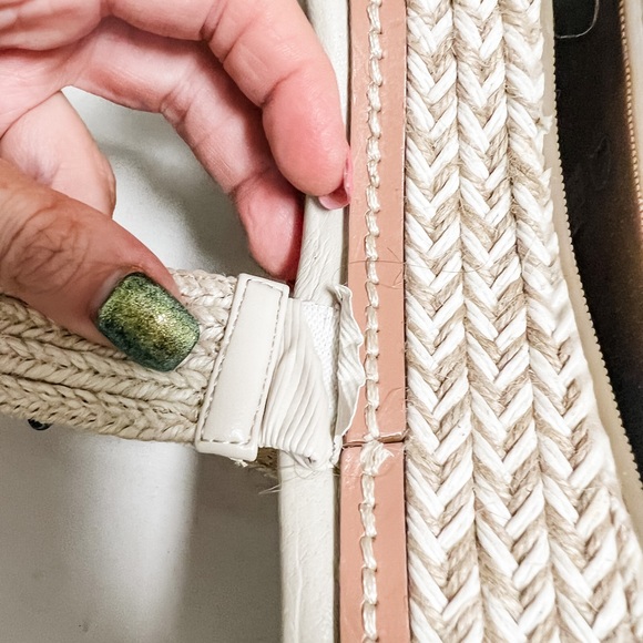 Chinese Laundry Cream Woven Platform Espadrille Slides Size 6.5 - Picture 6 of 10